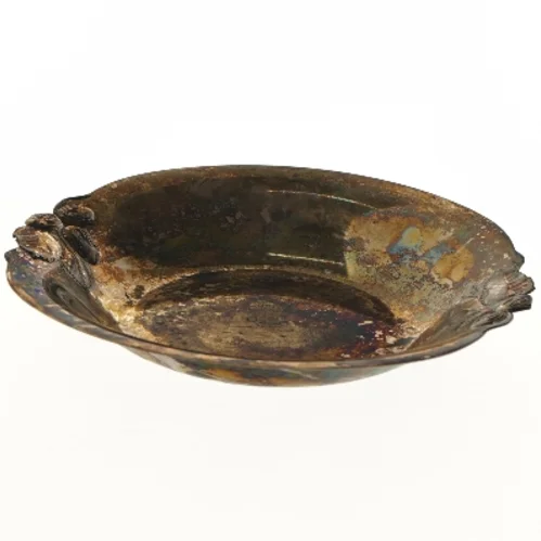 Antik dekoreret skål (str. Ø 24,8 cm)