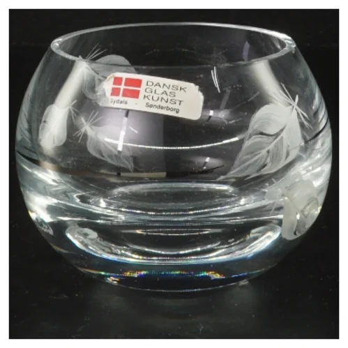 Rund glas vase fra Dansk Glas Kunst (str. Ø 8,5 cm)