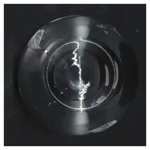 Rund glas vase fra Dansk Glas Kunst (str. Ø 8,5 cm)