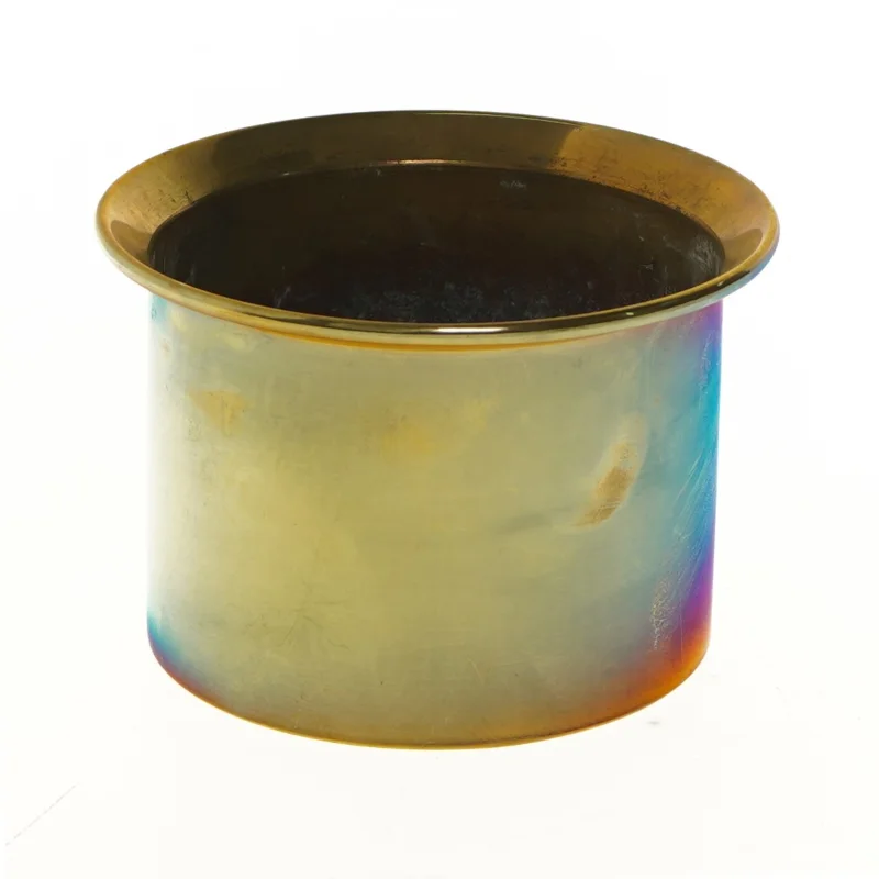 Messing vase (str. Ø 13x8,5 cm)