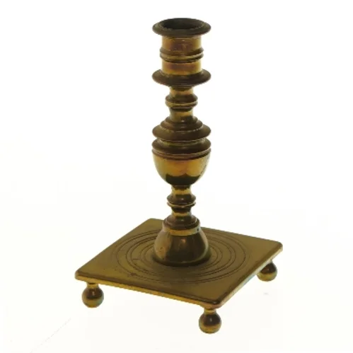 Messing lysestage (str. 15,5 cm)