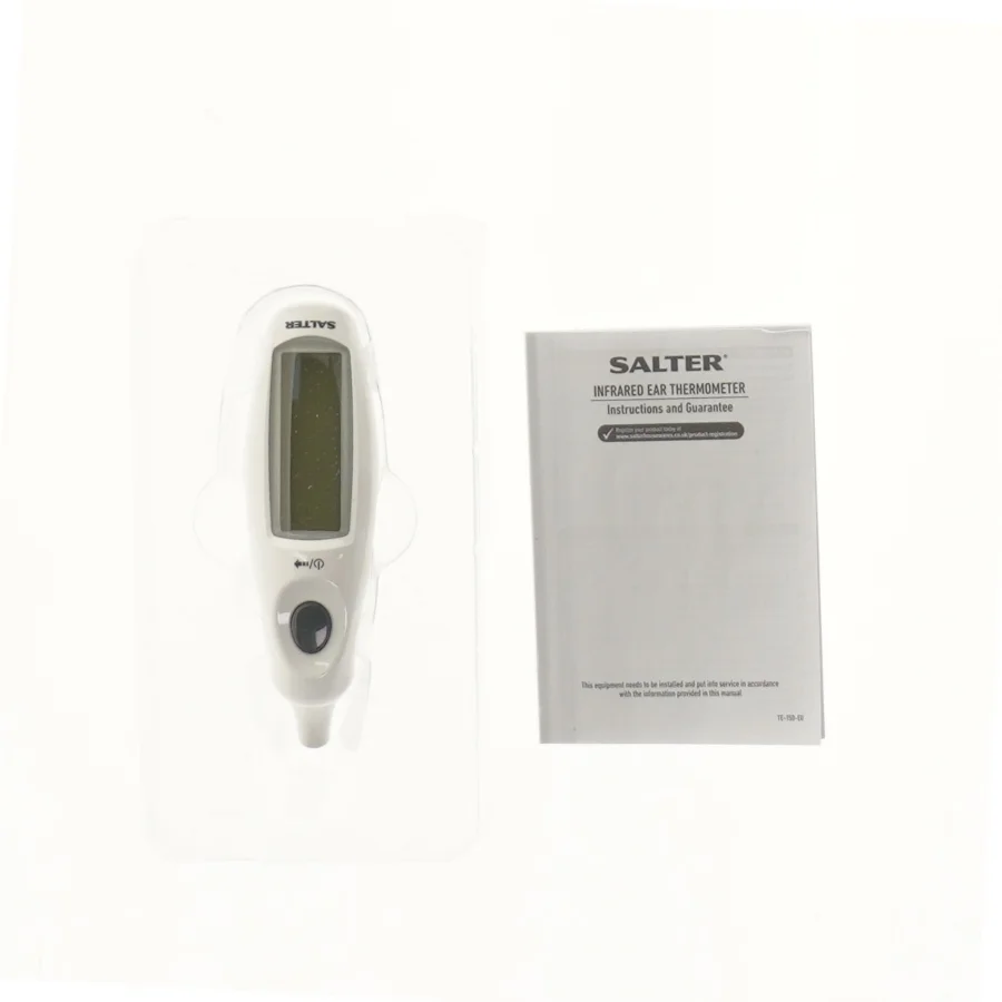Infrarød øretermometer med jumbo display fra Salter (str. 12 cm)