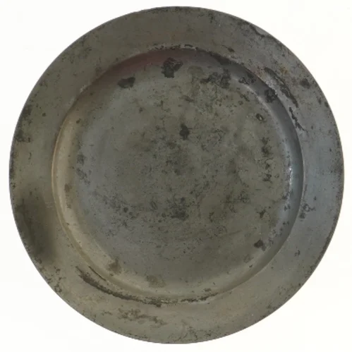 Antik tin tallerken (str. Ø 24 cm)