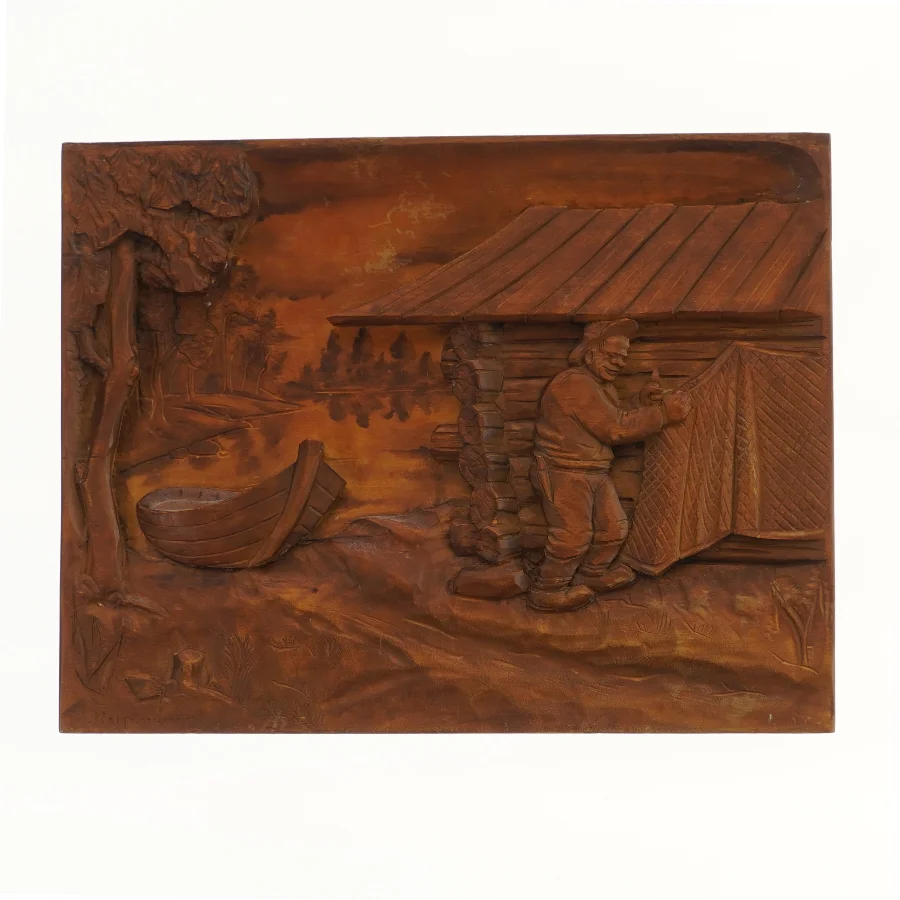 Trærelief Finland (str. 44,5x34,5 cm)