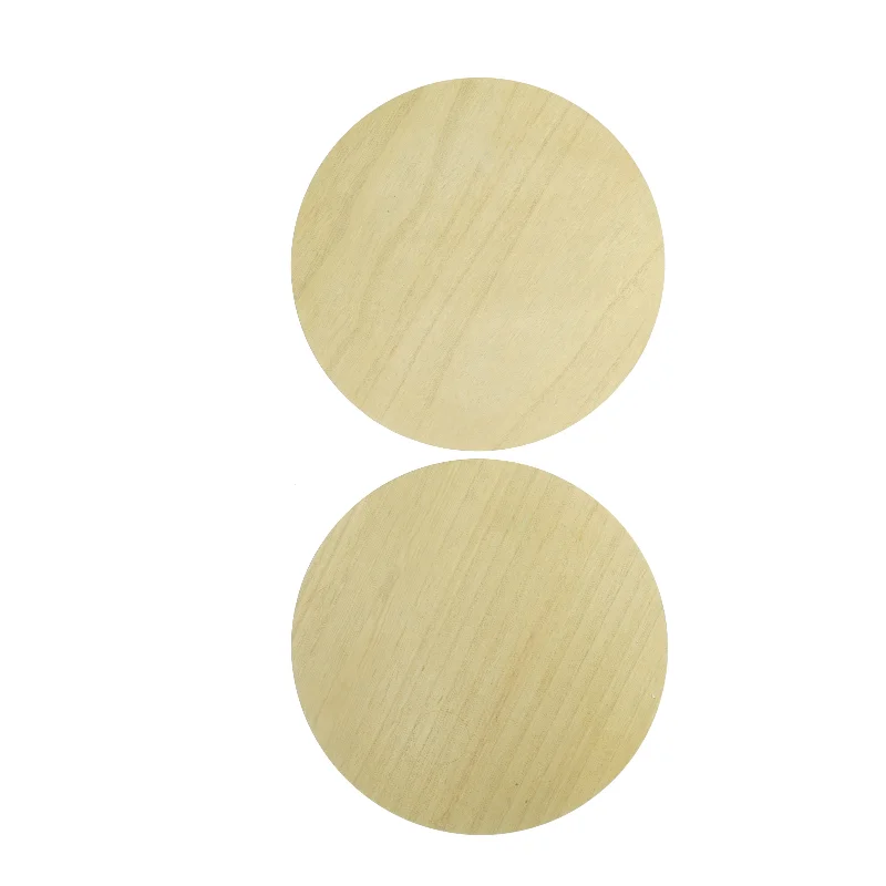 Rundt sidebord med to hylder 