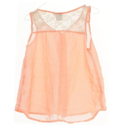 Peachfarvet top med blonder fra VRS (str. 134)