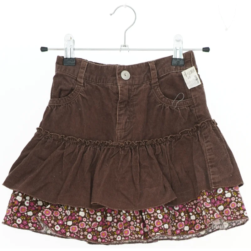 Brun nederdel med blomsterprint fra H&M (str. 116)