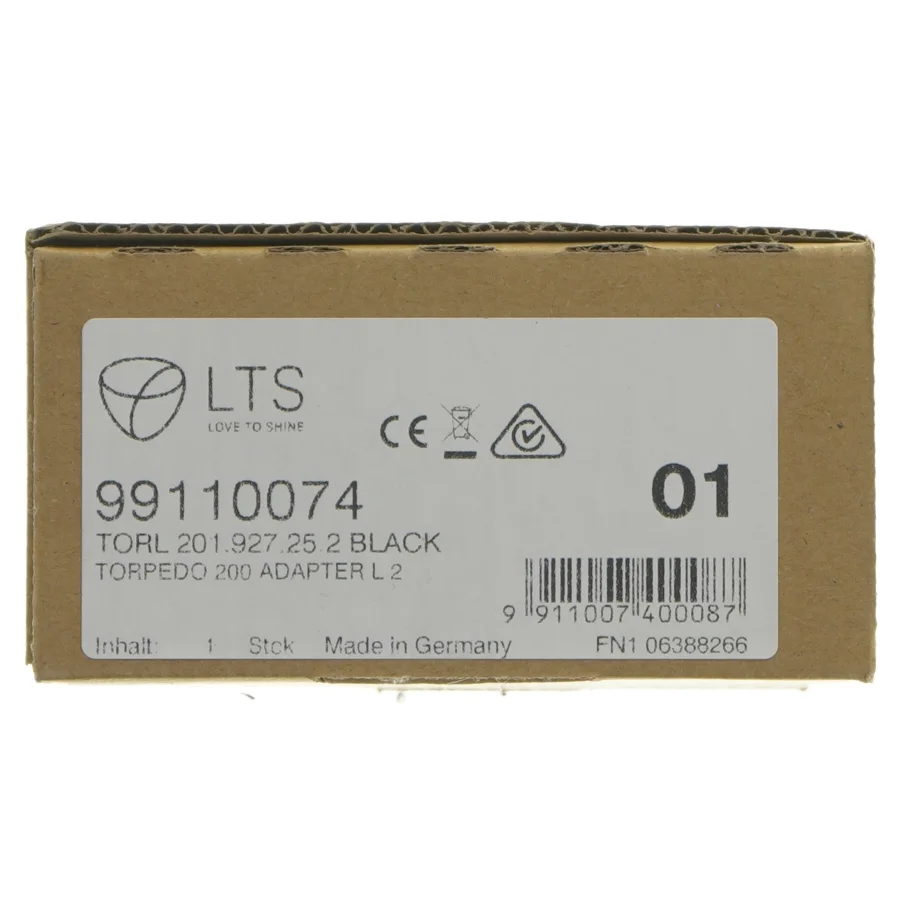 Sort LED lampe fra LTS (str. 20 cm)