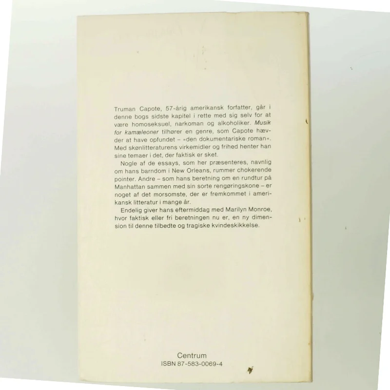 Musik for kamæleoner af Truman Capote (Bog)