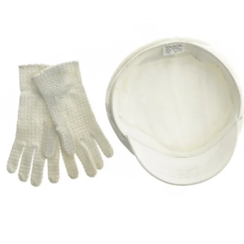 Kasket med hvide handsker (str.ca.54)