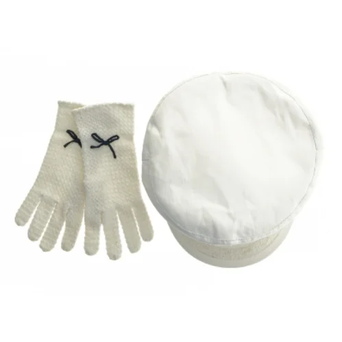 Kasket med hvide handsker (str.ca.54)