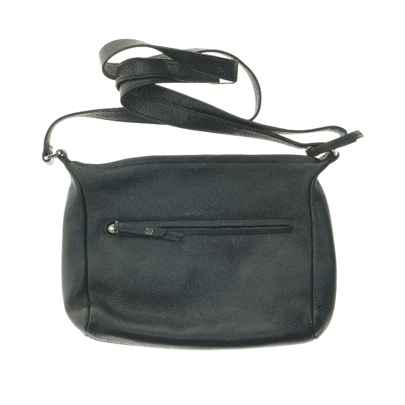 Sort læderskuldertaske fra Bree (str. 32x23 cm)