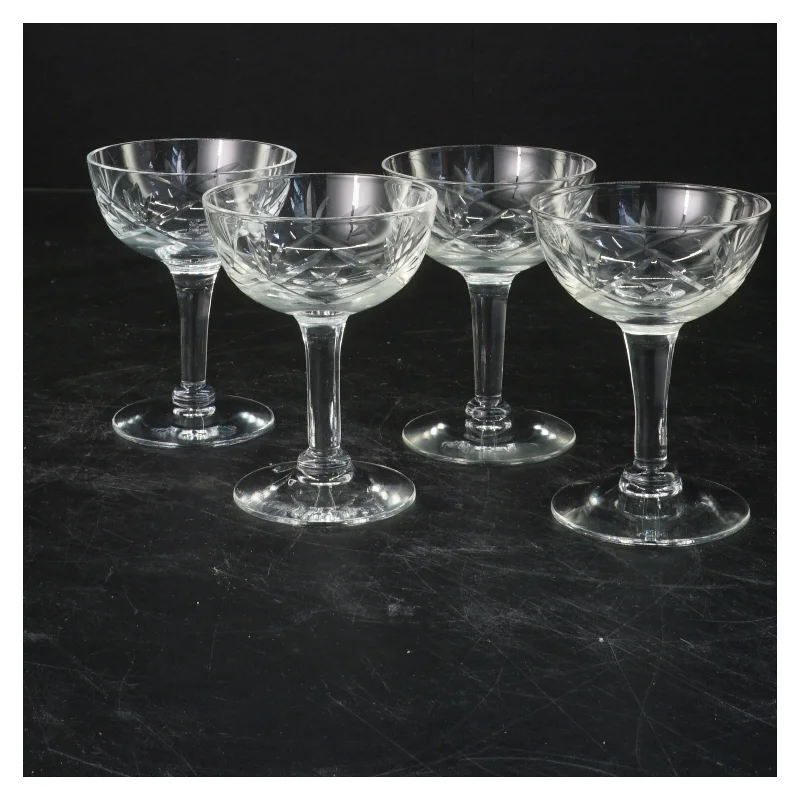 Fire glas  (str. 9x7 cm) Holmegaard Ulle