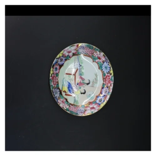 Macau, Rooster-serien Håndmalet Dekorative skåle med blomstermotiv (str. Ø 14,5 cm og ø. 18,5 cm)