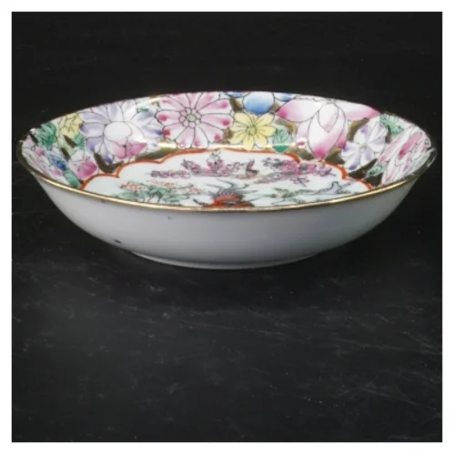 Macau, Rooster-serien Håndmalet Dekorative skåle med blomstermotiv (str. Ø 14,5 cm og ø. 18,5 cm)