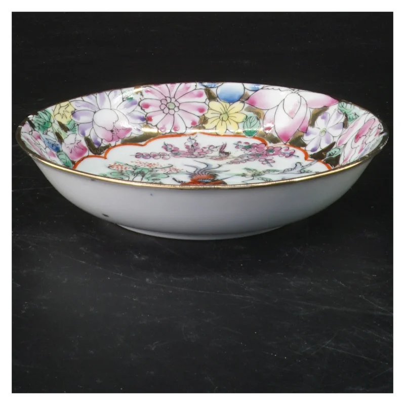 Macau, Rooster-serien Håndmalet Dekorative skåle med blomstermotiv (str. Ø 14,5 cm og ø. 18,5 cm)