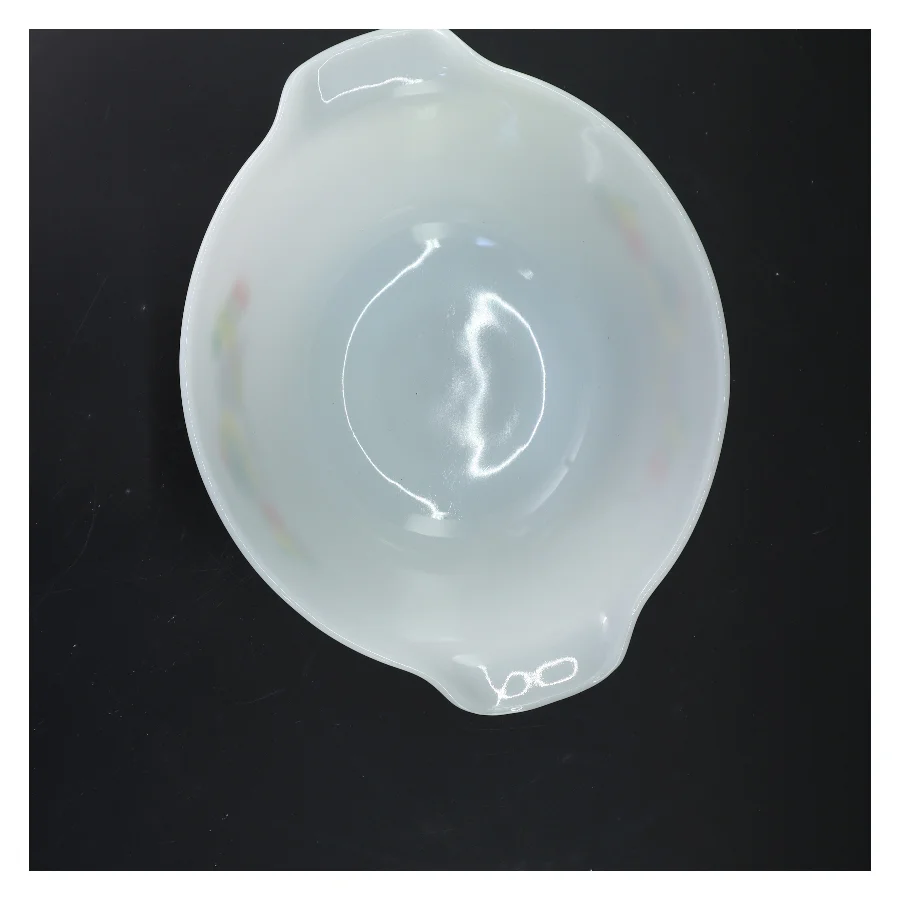 Vintage brandskål med frugt og hane (str. 26x22x12 cm)