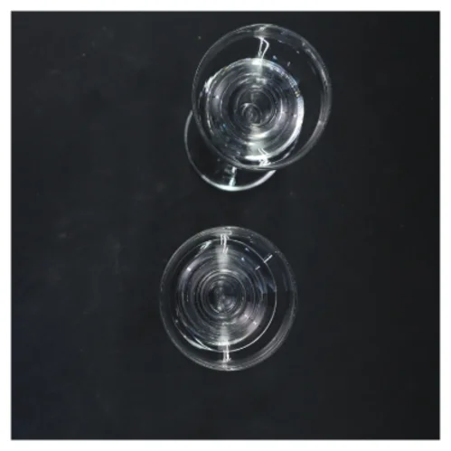 Glas lysestager, 21x8 cm (str. 21x8 cm)