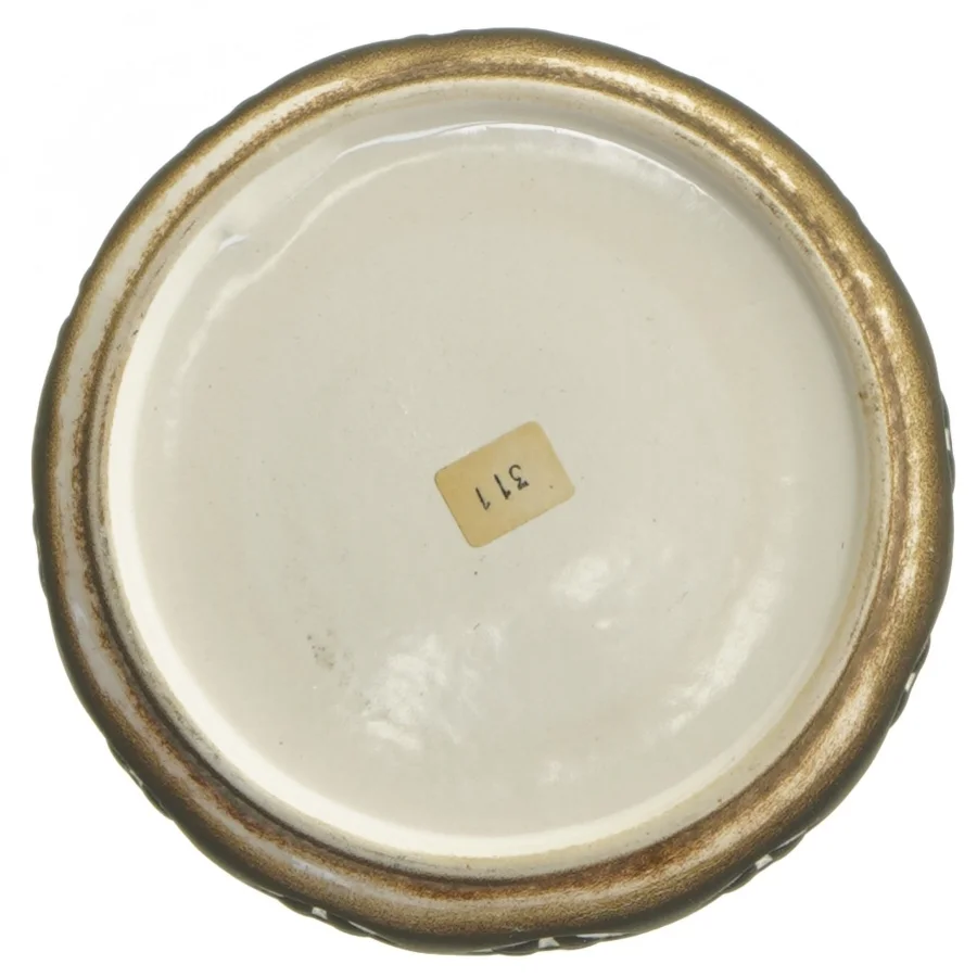 Dansk Lille dekorativ keramikskål (str. Ø 14 cm)