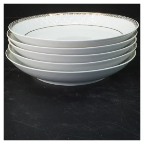 Sæt med fem porcelænstallerkener fra Royal Porzellan Bavaria KPM Germany (str. Ø 21 cm)