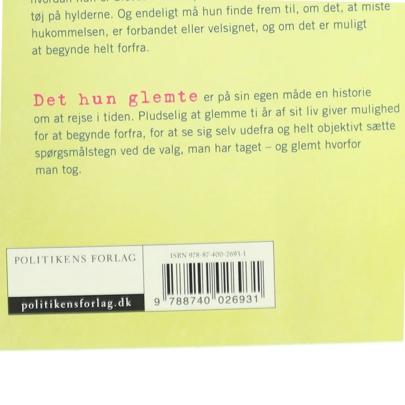 Det hun glemte af Liane Moriarty fra Politikens Forlag