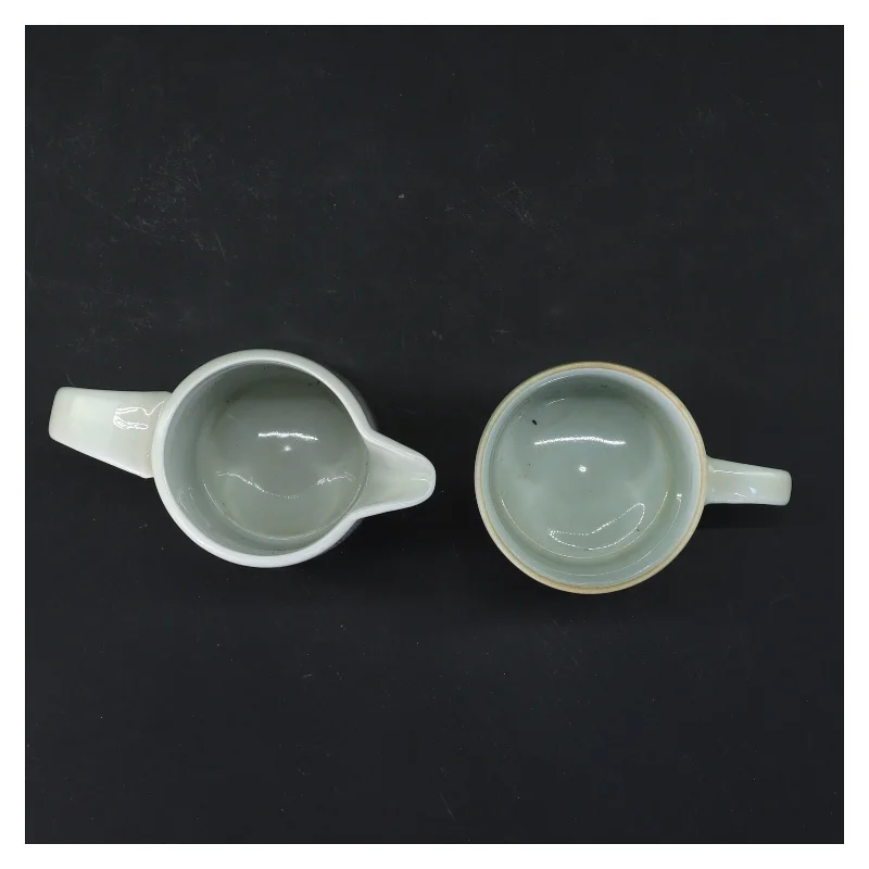 Porcelæns mælkekande og kop fra Schmidt (str. 2 stk Ø 6,5&6 cm længde 9,5x7,5 cm)