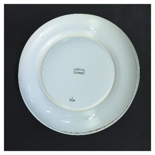Dekorative tallerkener sæt af 5 fra Schmidt (str. 5 stk Ø 17 cm)