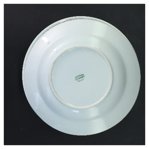 Sæt af 6 dybe tallerkener med blomsterdekoration fra Schmidt (str. 6 stk Ø 21 cm)