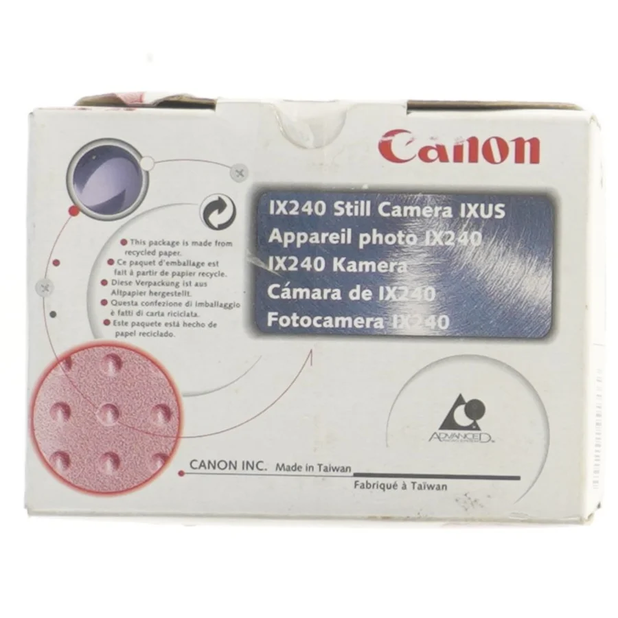 Canon IXUS 240 kamera fra Canon (str. 9x6 cm)