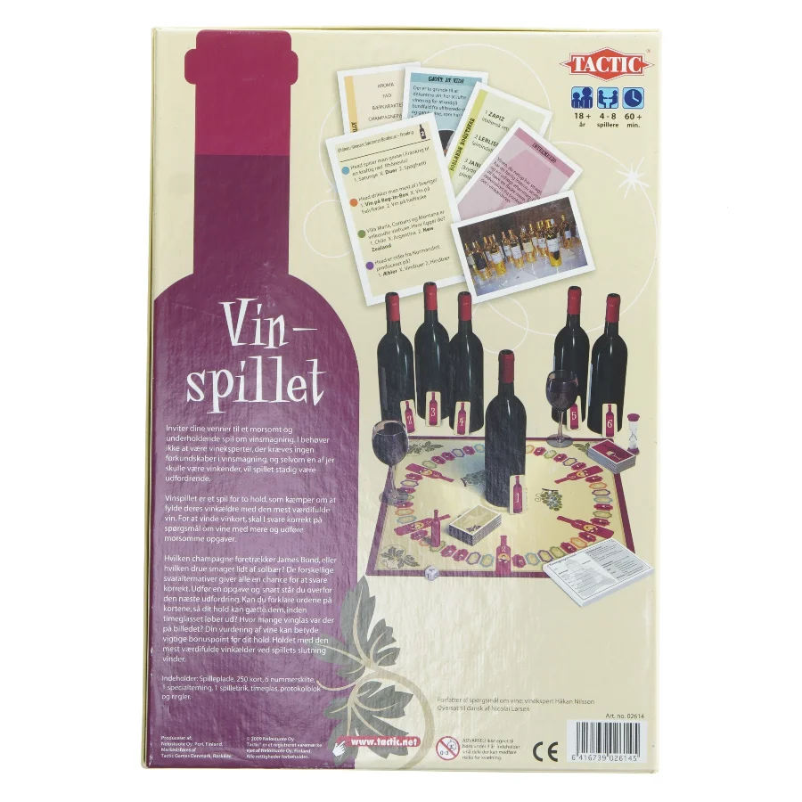 Vin-spillet selskabsspil fra Tactic (str. 32x22 cm)