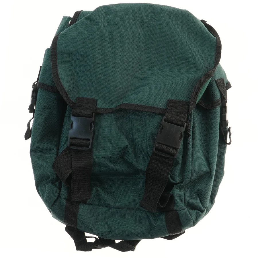 Grøn rygsæk med stropper (str. 47x39 cm)