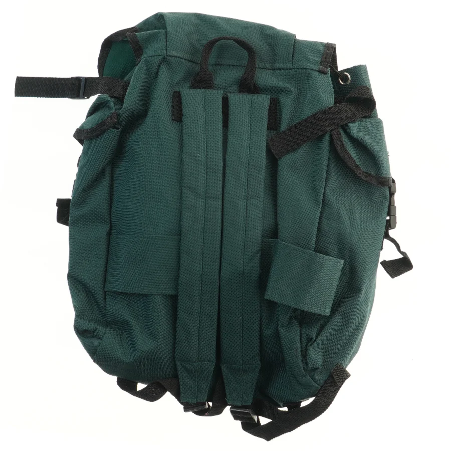 Grøn rygsæk med stropper (str. 47x39 cm)