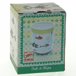 Dekoreret porcelænskop fra Djeco (str. 10x8 cm)