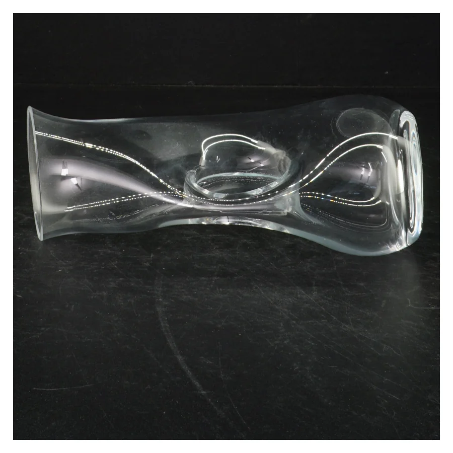 Moderne klar glasvase (str. 20 cm)