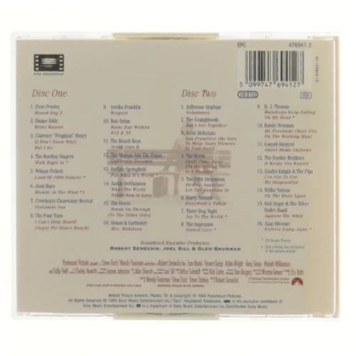 Forrest Gump soundtrack dobbelt CD