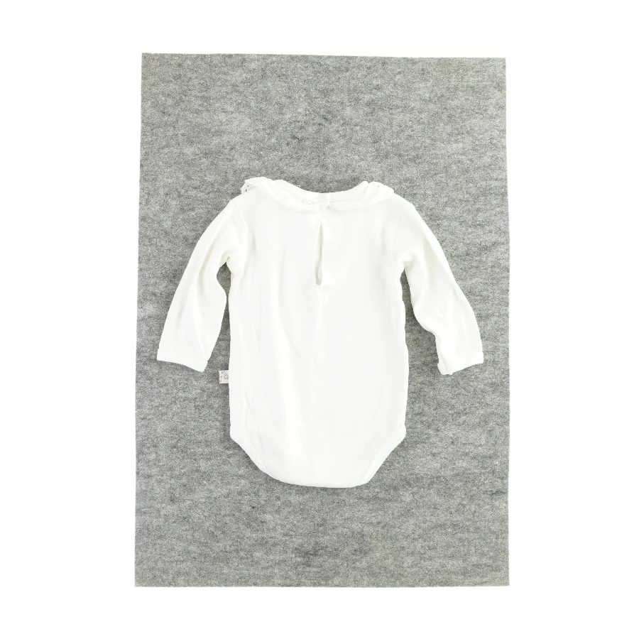 Langærmet bodystocking med krave (Str. 62)