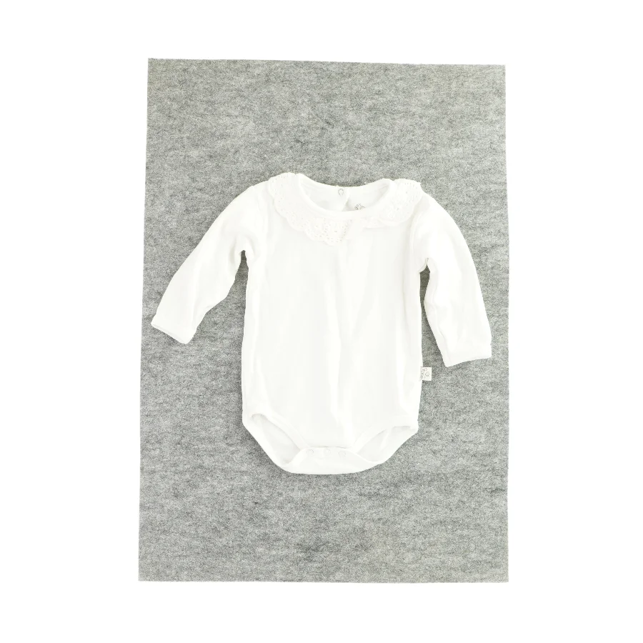 Langærmet bodystocking med krave (Str. 62)