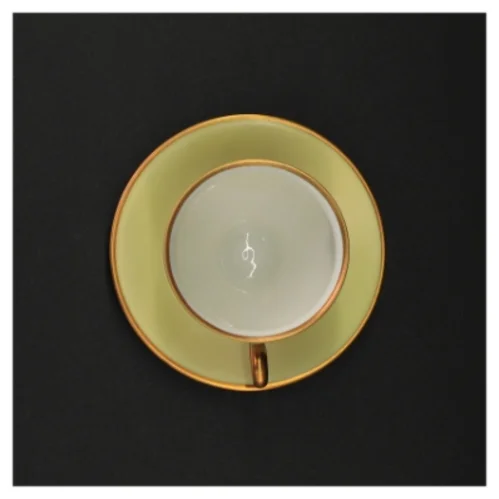 Porcelæn tekop med underkop (str. 11 x 6 cm)