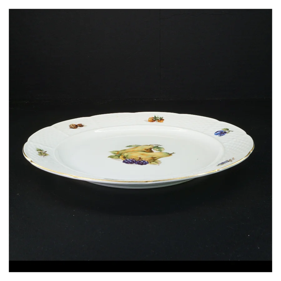 Dekorativ porcelænstallerken (str. 31 cm)