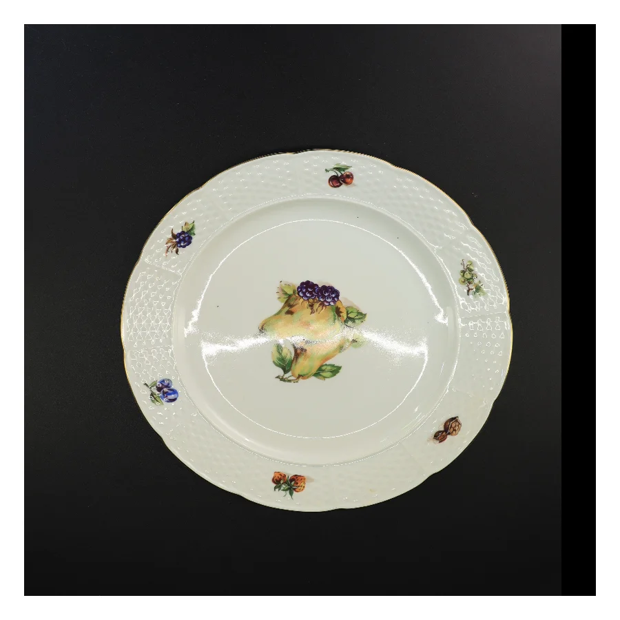 Dekorativ porcelænstallerken (str. 31 cm)