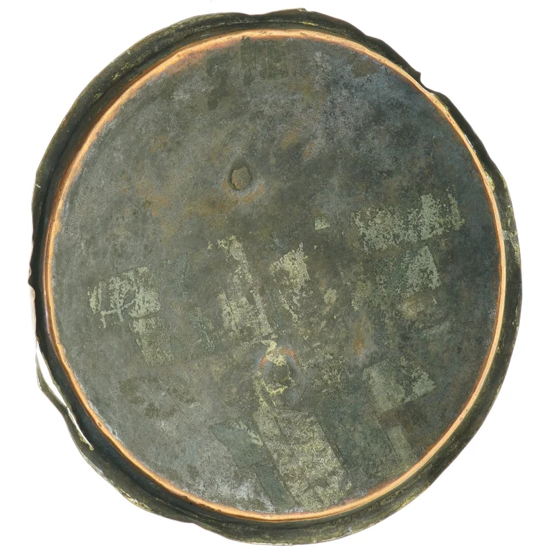 Antikt kobberlåg (str. 24 cm)