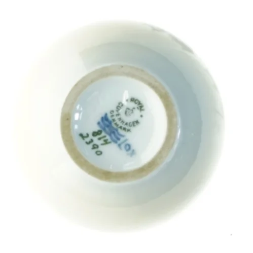 Blå og hvid porcelænsvase, 814 2390 fra Royal Copenhagen (str. 7 x 9 cm)