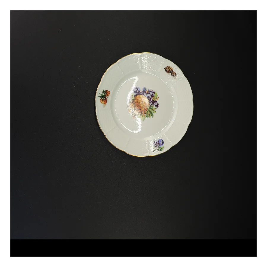 Blomstret porcelænstallerken