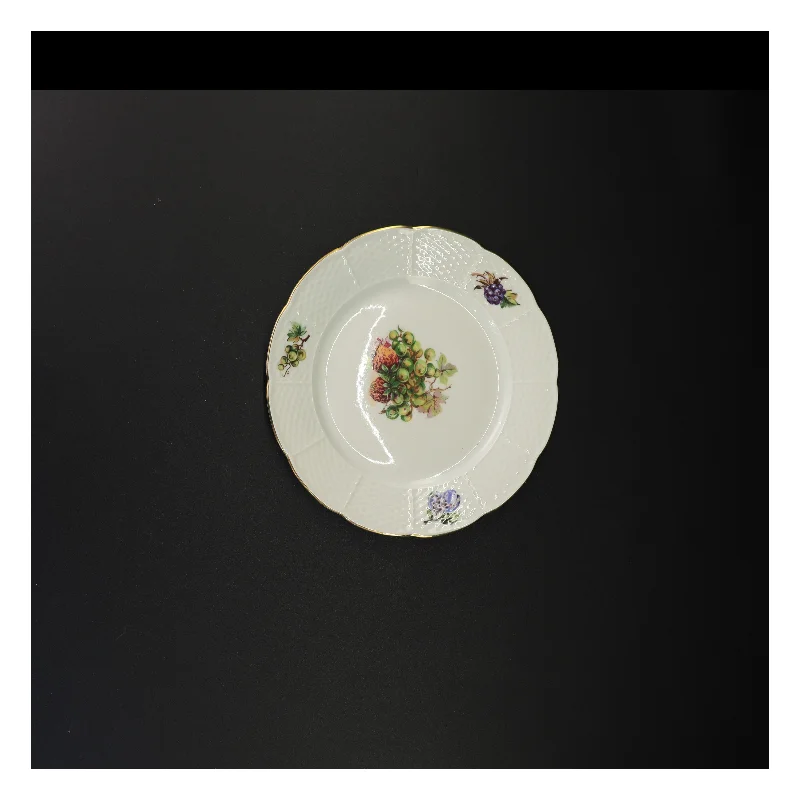 Blomstret porcelænstallerken