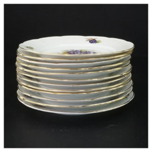 Blomstret porcelænstallerken