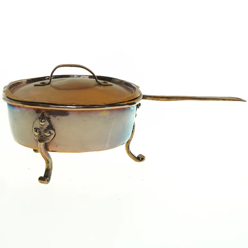 Vintage kobber grydesæt (str. 38 x 20 x 13 cm)