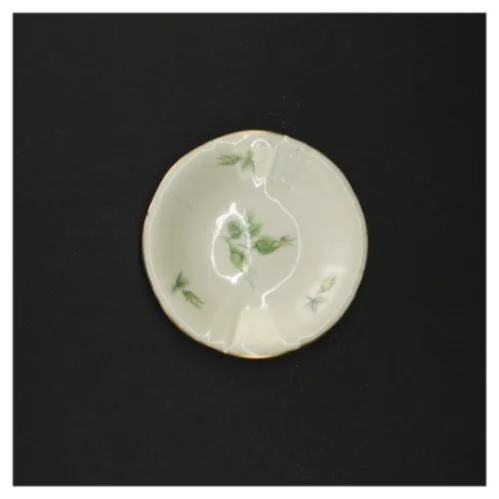 Porcelænsaskebæger med blomstermotiv