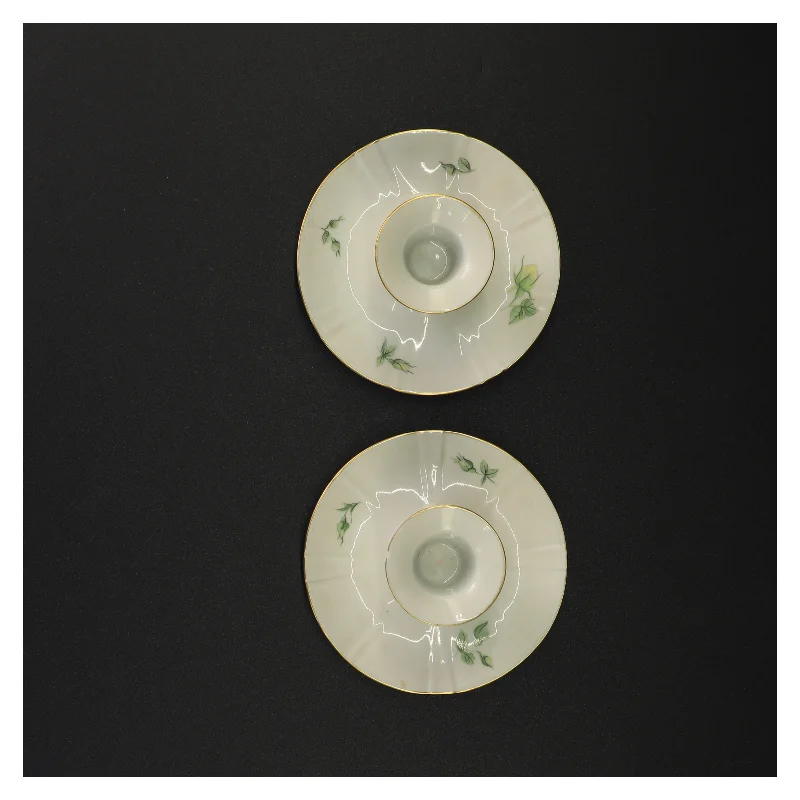 Porcelænseggkopper med underskål