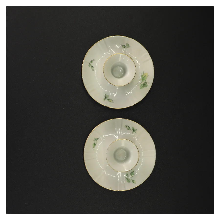 Porcelænseggkopper med underskål