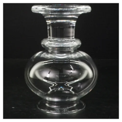 Gennemsigtig glasvase (str. 14 cm i diameter. længde, 18 cm)